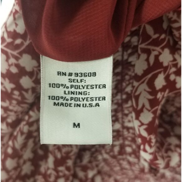 Willow Women's Sz. M Kathleen Floral Halter Built In Shorts Dress In Berry NWT - Picture 9 of 10